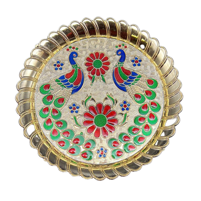 Acrylic Plate Gold Peacock Design in UK from Lakshmi Stores, UK