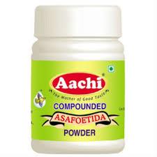Aachi Asafoetida Hing Powder 50g – Essential Indian spice for flavoring curries and dals.