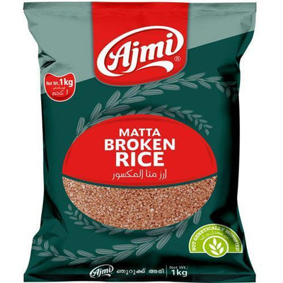 Ajmi Matta Broken Rice 1kg – Nutritious Kerala rice for everyday meals.