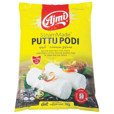 Ajmi Steam Made White Puttu Podi 5kg – Authentic Kerala puttu flour. 