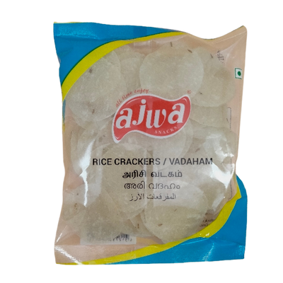 Ajwa Seeraga Rice Vadam 100g – Traditional South Indian crispy fryums.
