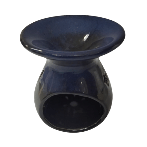 Buy Ceramic Oil Burner For Pooja - Dark Blue Online