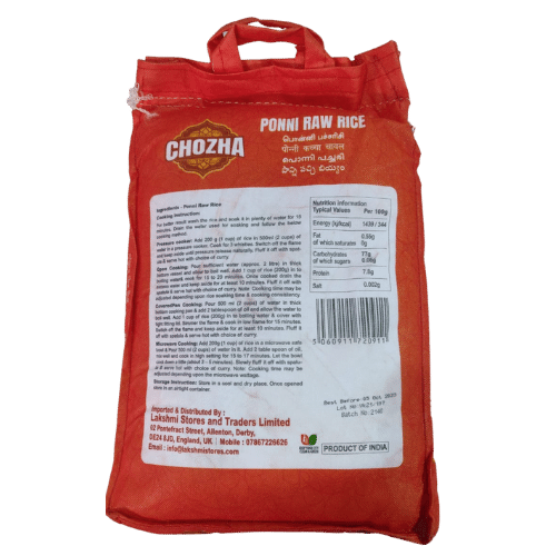 Buy Chozha Thanjavur Ponni Raw Rice  Online in UK