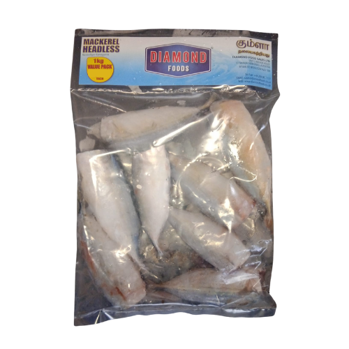 Buy Diamond Foods Frozen Mackerel Headless 1kg Online