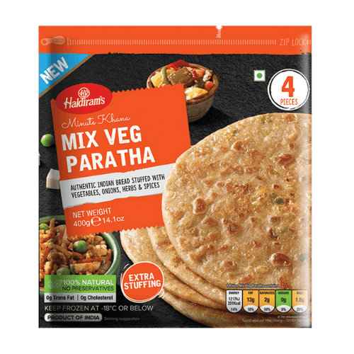 Buy Haldirams Frozen Mix Veg Paratha 400g Online