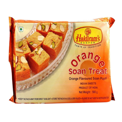 buy haldirams soan papdi Orange Online from Lakshmi Stores, UK
 