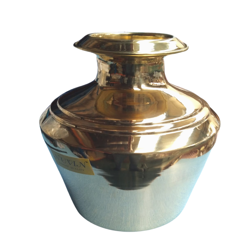 BRASS PLAIN KUDAM - 9 INCHES