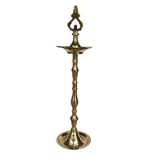 KUTTHU VILAKKU (BRASS DIYA LAMP) ONE PIECE - 12 INCHES