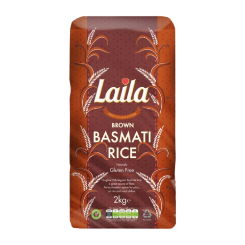 Buy Laila Brown Basmati Rice 2Kg Online