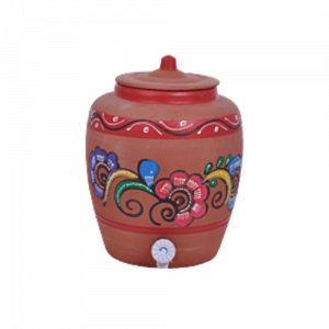 Buy MITTI COOL RED WATER POT WITH PAINTING Online in UK