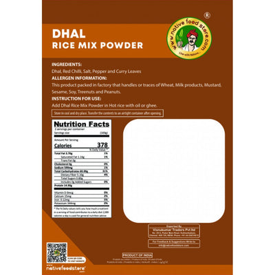 Buy native food store chutney paruppu rice mix powders Online in UK