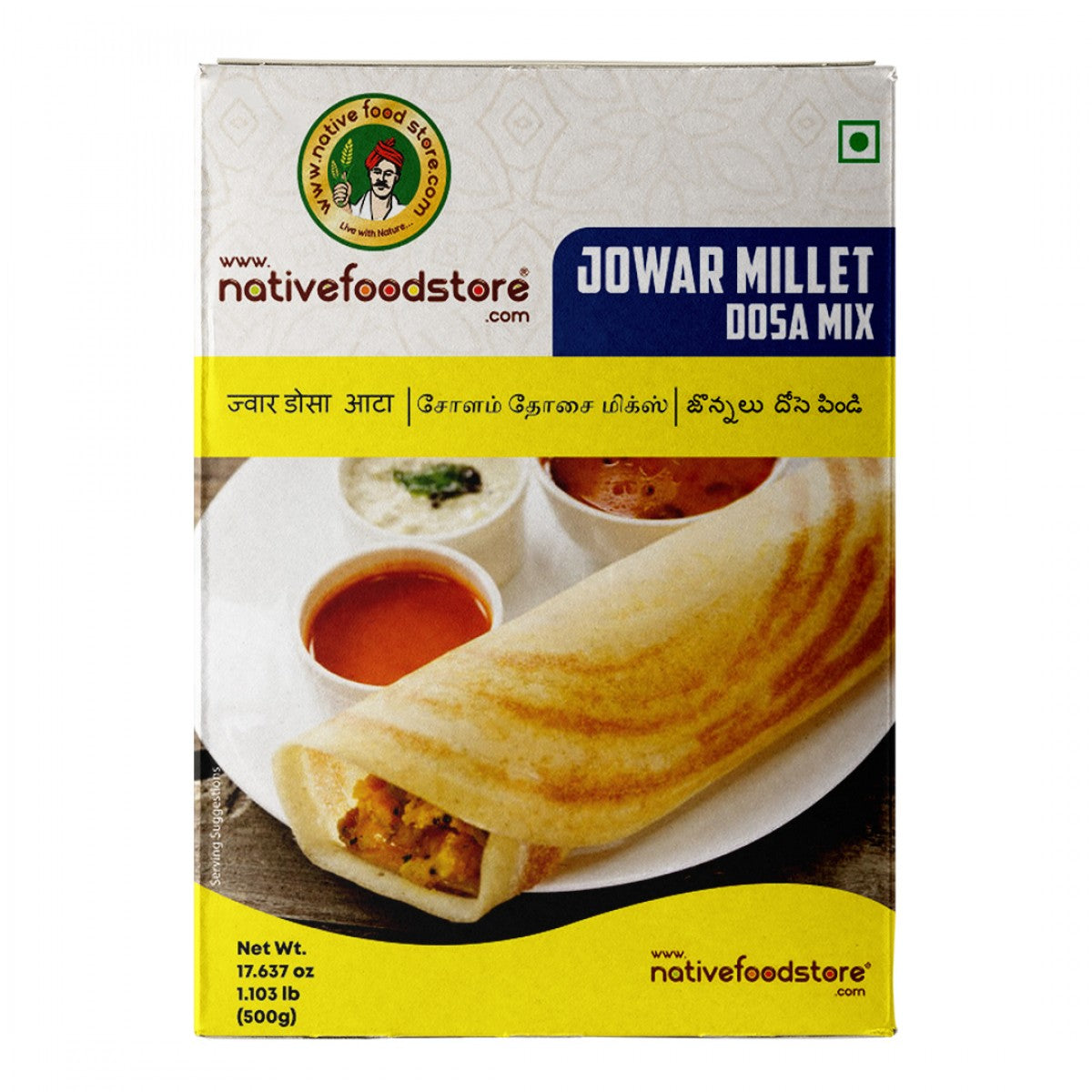 Buy Native Food Store Millet Dosa Mix Cholam 500g Online