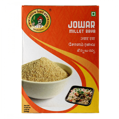 Buy NATIVE FOOD STORE CHOLAM MILLET RAVA 500G Online – Lakshmi Stores UK