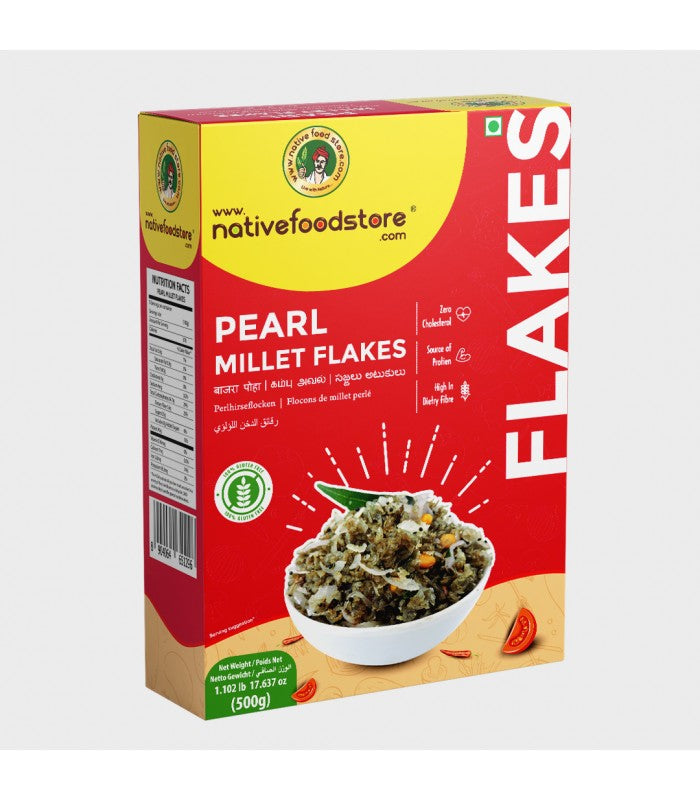 Buy NATIVE FOOD STORE Millet Flakes 500g (Kambu) Online