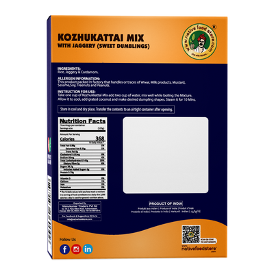 Buy native food store kozhukkati mix with jaggery Online in UK