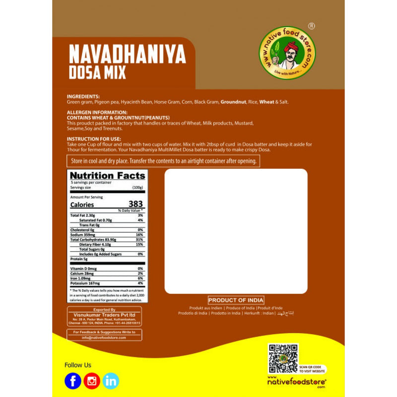 Buy native food store navadhaniya dosa Online in UK
