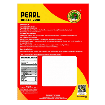 Buy native food store pearl millet kambu rava Online in UK