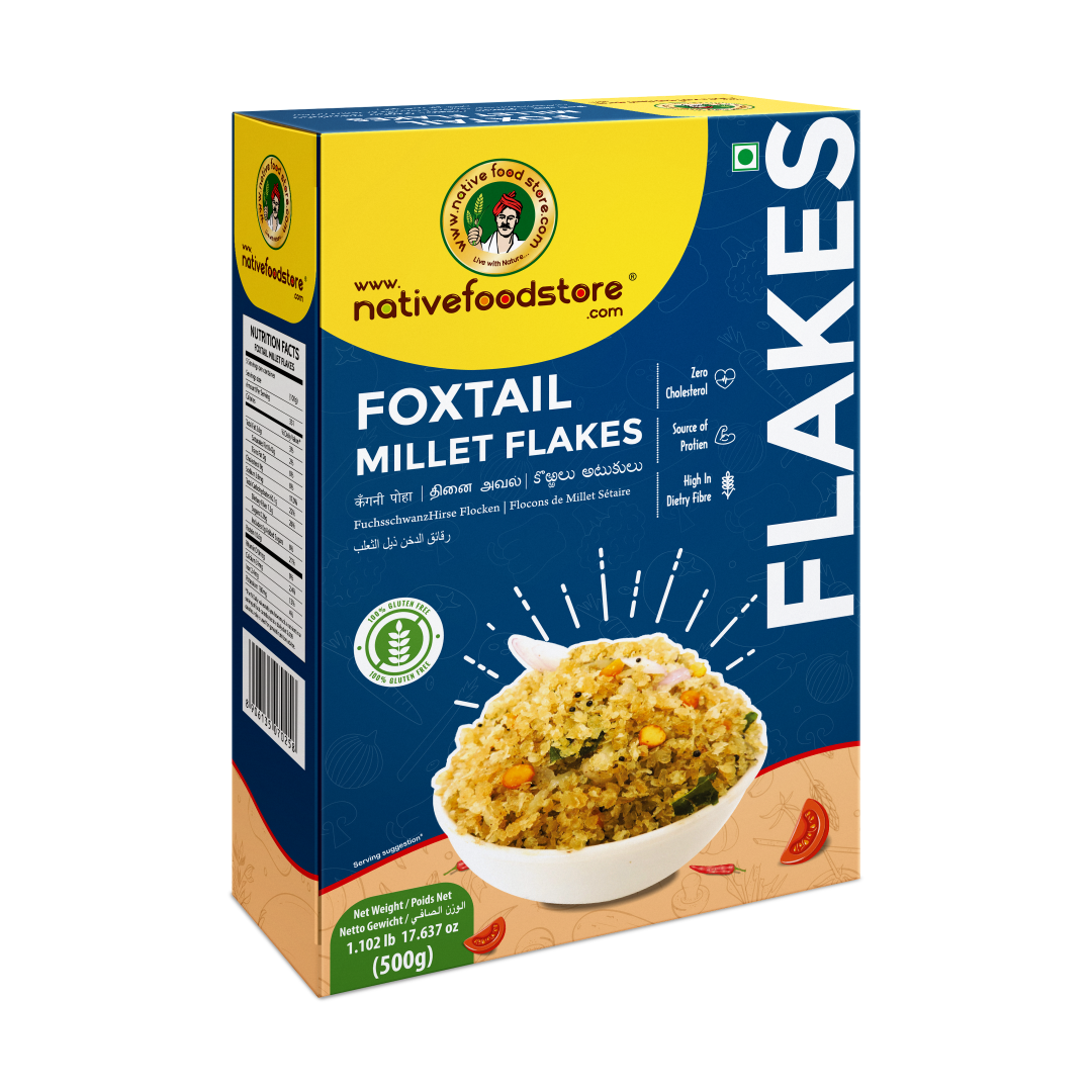 Buy Native Food Store Millet Flakes (Foxtail) 500g Products Online 