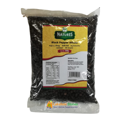 Buy Natures Black Pepper Whole 300Gms Online