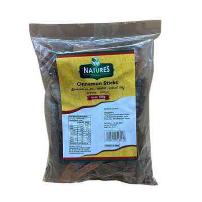 NATURES CINNAMON STICKS 100G