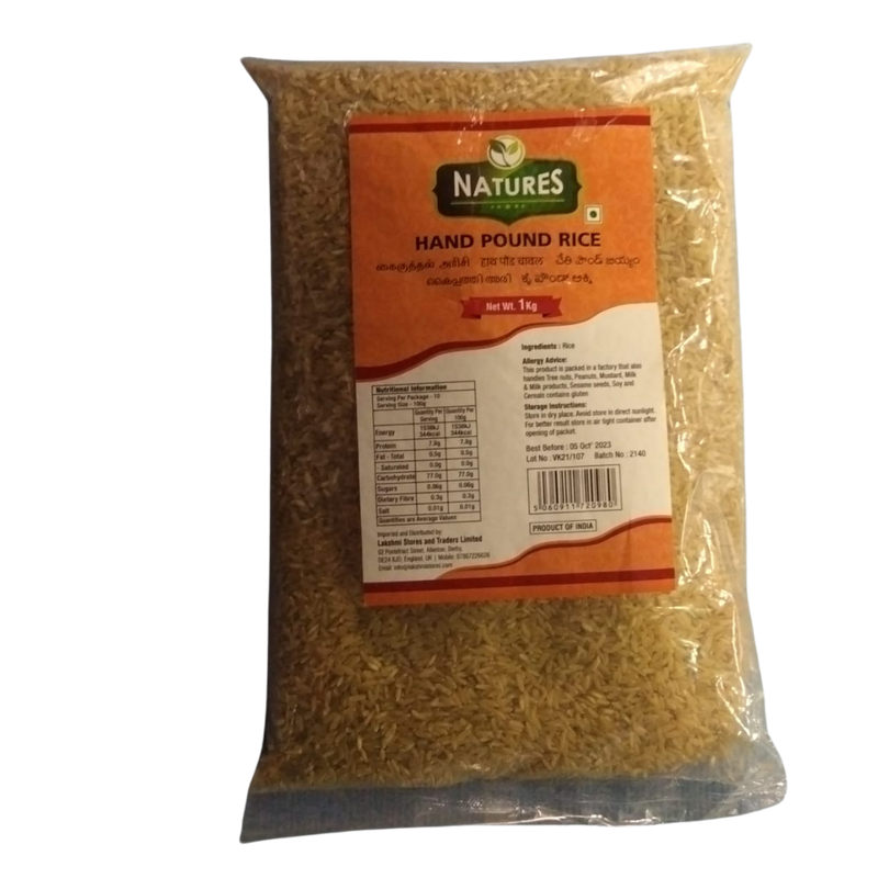 NATURES HAND POUND (KAI KUTHAL) RICE 1KG