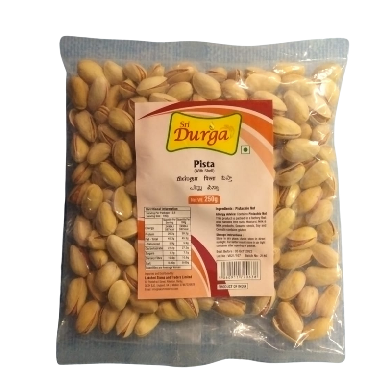 SRI DURGA PISTA WITH SHELL 250G