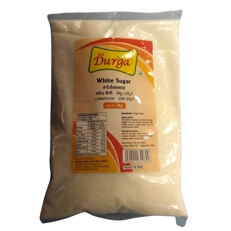 SRI DURGA INDIAN WHITE SUGAR 1KG