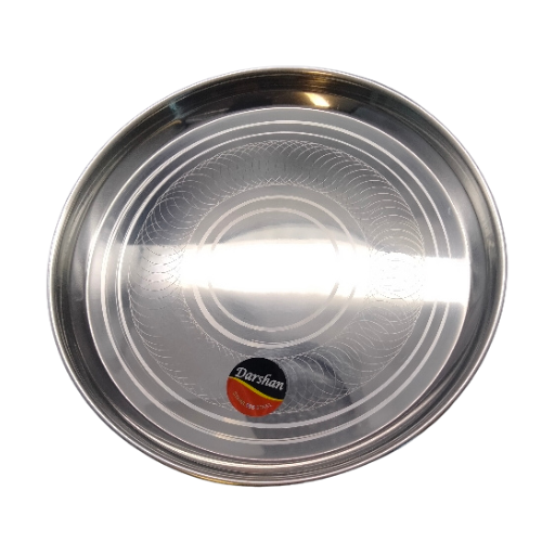 STAINLESS STEEL DINING PLATE (CHINA MODEL) SIZE13 (12 INCHES)