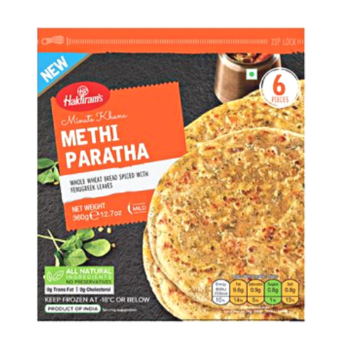 Buy Haldirams Frozen Methi Paratha 4 Pieces - 300G Online