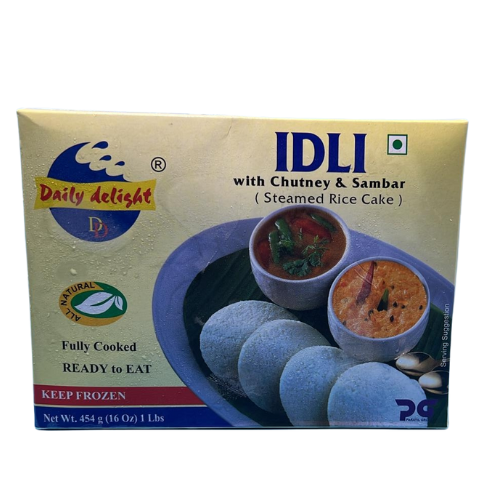Buy Daily Delight Frozen Idli with Chutney and Sambar 454g Online