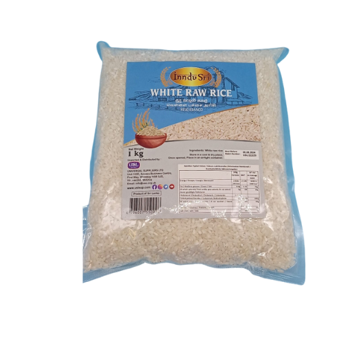 Buy INDU SRI WHITE RAW RICE 1KG Online