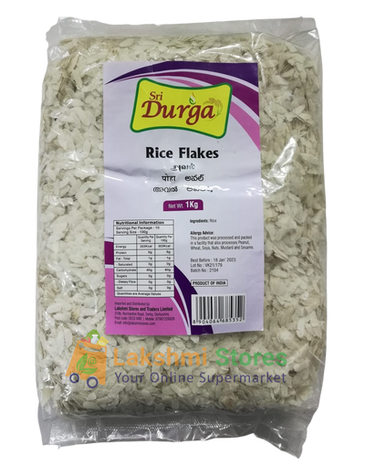 Buy Sri Durga White Rice Flakes from Lakshmi Stores, UK