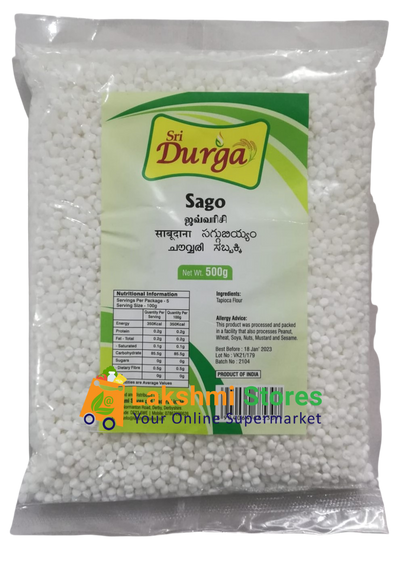 Buy SRI DURGA SAGO SEEDS (SABUDANA-JAVVARISI)-MEDIUM Online in UK
